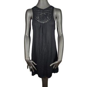 BCBGMAXAZRIA NWT Crochet Black Dress Silk Extra Small XS